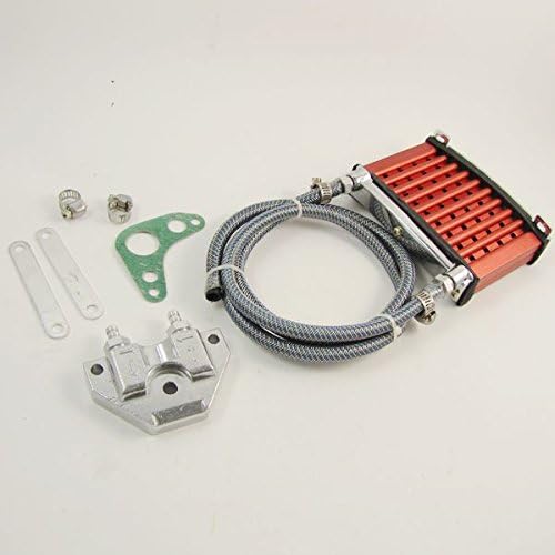 Red OIL COOLER KIT + FACE PLATE ALLOY Monkey PITBIKE Special Price Gift