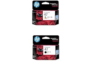 HP 47 Bundle Pack | Original Black + Tri-Color|Compatible with DeskJet 4828,HP DeskJet Ink Advantage Ultra 4900 All-in-One Printer series|UAE Version