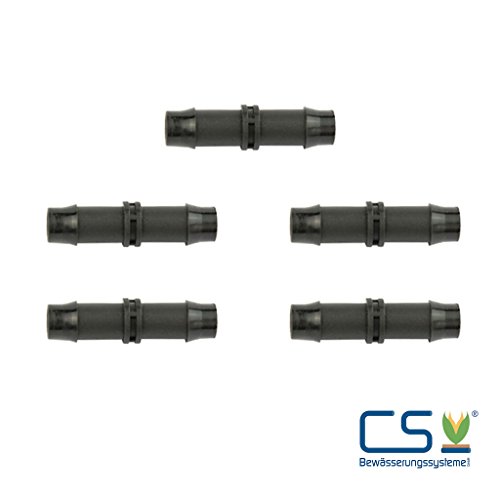 5-er Set gerade- Verbinder für CS Perlschlauch 1/2 Zoll