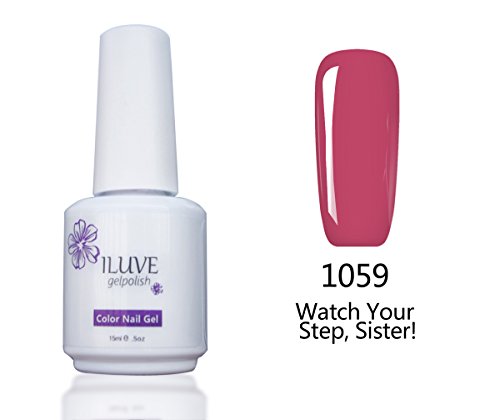 iLuve Nail Polish - Long Lasting Soak Off UV Gel - For Nail Art - with 360 Coluors Choices | Watch Your Step, Sister! #1059,15ml/per Bottle