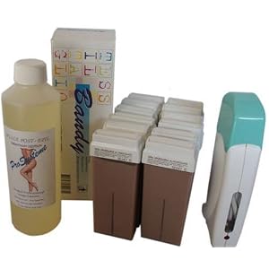 EpilWax Complete Hair Removal Waxing Kit - with 12 Chocolate Wax Roll-on Cartridges, Roll On Wax Heater, 100 Strips and… - Image 8