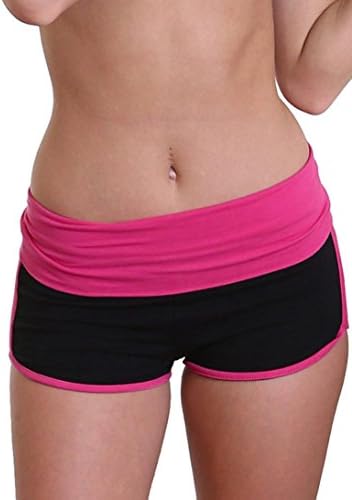 Yoga Pants Womens,BA Zha Women Yoga Sport Running Pants Cropped Leggings Short Pant Stretch Trousers Training Cropped Pants Fitness Running Gym Bootleg Stretch Yoga Pants (L, Hot Pink)