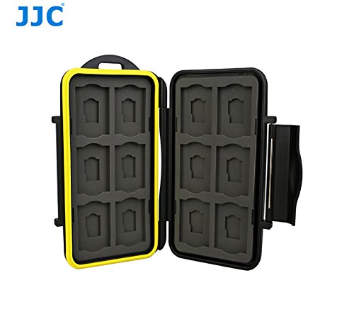 JJC Multi Memory Card Case MC-SDMSD24 Speicherkarten Schutzbox für 12 Stück SDHC und 12 Stück MicroSD Cards – extreme Wasserdicht und Stoßfest Box Safe Tasche Etui Aufbewahrungsbox Hülle - 4