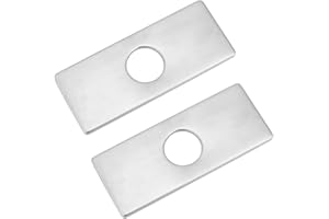 UNICRAFTALE 2 Pcs 34.5 mm Trou Couvre Plaque de Pont pour Robinet de Salle de Bain 304 Plaque de Couvercle D'Évier en Acier Inoxydable Rectangle 3 à 1 Plaque de Rosace de Robinet de Salle de Bain