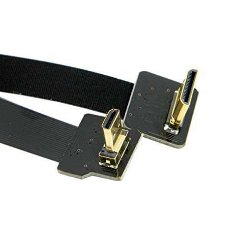 CY 50 cm 90 Grad bis abgewinkelt FPV Micro HDMI Stecker auf Mini HDMI FPC flach Kabel für GoPro Multicopter Aerial Photography - 6