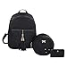 Produktbild KYJ Damenr Cksack 3 Teile/Satz Quasten Bowknot Pu-Leder Frauen Rucksäcke Nette Schule Rucksäcke Für Weibliche Teenager