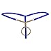 Produktbild FEESHOW Herren Reizvoll String Unterwäsche Niedrig-taillier O-ring und Perlen Tanga Slips Unterhose Blau One Size