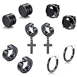Pendientes aro negro hombre mujer El mejor regalo para cumpleaños, aniversario, días festivos, navidad, día de San Valentín y cualquier otra ocasión.