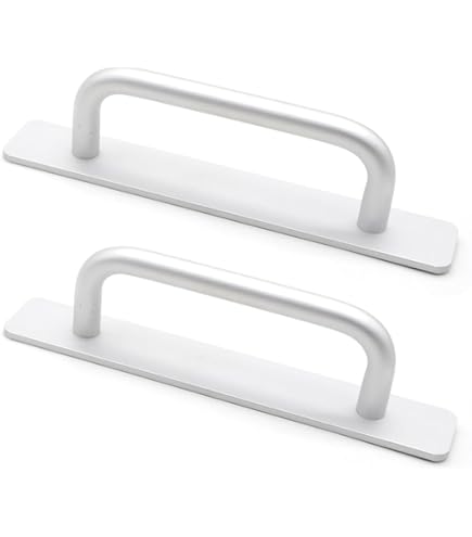 YDHfdc 2 Pezzi Autoadesive Mobili Maniglia 147mm Porta Maniglia Istantanea Adesiva Porta Alluminio Maniglione Per Porte E Finestre, Camera Da Letto, Porta Scorrevole Etc, Argento