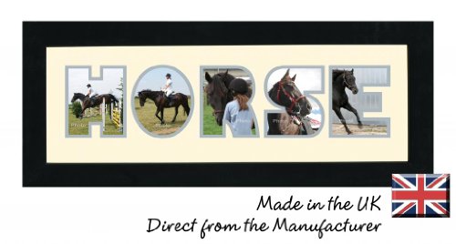 Horse Photo Frame Name Frame Word Frame Black Finish Birthday Picture Gift Present by Photos in a Word