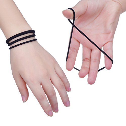 eBoot Zopfband Haargummis, 60 Stück, Sortiert 3 Größen , Schwarz - 3