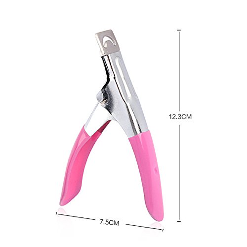 TRIXES Nagelknipser für Natur- und Kunstnägel Einfache Handhabung – Rosa - 6