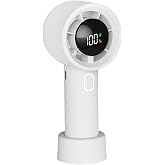ROBEVE Cırak Turbo El Vantilat&ouml;r&uuml; 100 Kademeli Ayarlı G&uuml;&ccedil;l&uuml; R&uuml;zgar Taşınabilir Fan LED Ekranlı USB-C Şarjlı Sessiz Mini Vanti