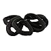Pack O 6 Large black Ponios/Stockinette Ribbed Fabric Endless Ponio Bands