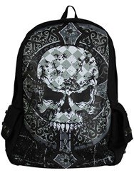 Banned Punk Gothique Crâne & Traverser Sac À Dos