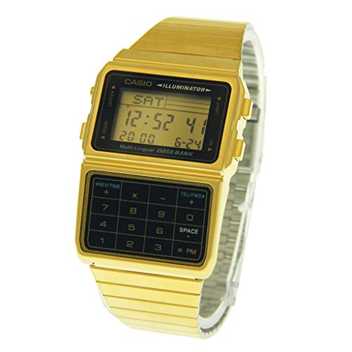 Casio Gold Data Bank. Back in the 80s these beautiful watches were the latest must have gadget, and if you had a gold Data Bank then you were classed as a YUPPIE!