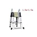 Produktbild DEZ Teleskopleiter Multifunktionshaushaltsklappleiter steigen Wasserzeichen gerade doppelte Leiterbambusausbildungsleiter-Starke Aluminiumlegierung Tritthocker (Size : 19m+1.9m)