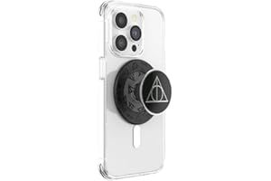 PopSockets: PopGrip Round dla MagSafe - Pierścień Adaptera do MagSafe w Zestawie - Rozkładany uchwyt i stojak do telefonów z wymiennymi krążkami PopTop - Enamel Deathly Hallows