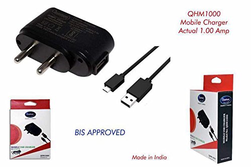 QUANTUM QHM 1000 GENUINE Mobile charger Actual 1.00Amp, BIS Approved RS.349 (65.00% Off) - Amazon