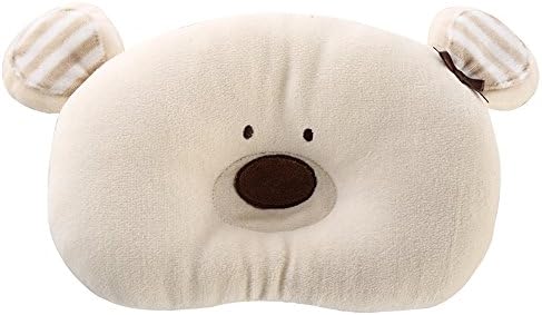 KooKen Anti Roll Memory Foam Baby Pillow Use for 3 Months to 1 year Baby (Bear shape)