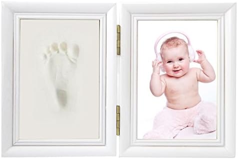 Baby Handprint and Footprint Picture Frame Kit,Memorable Keepsakes Gift for New Born, Baby Shower or Christening Gift,Baby Prints Photo Frames Hand and Footprint Baby Keepsake (11)