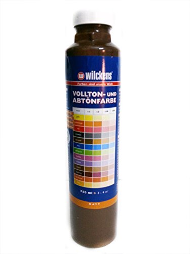 Qualitäts Abtoenfarbe - Volltonfarbe / 750 ml / matt - 14 Farben zur Auswahl (Braun)