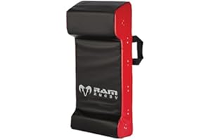 RAM RUGBY Ram Escudo de rugby de doble cuña – Almohadilla de contacto – Escudo de aparejos de doble cuña – PVC de grado industrial, espuma de alta densidad – costuras triples y fabricado en Reino Unido para una gran durabilidad – 2 tamaños (menores y jóvenes)