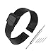 Produktbild BEWISH Uhrarmband Herren Damen Edelstahl Ersatzband mesh 4mm Draht Metallarmband Smart Watch Strap Faltschliesse Ersatz Uhrenarmbänder Schnellverschluss Watch Band mit Federstege Werkzeug Pins Bonus
