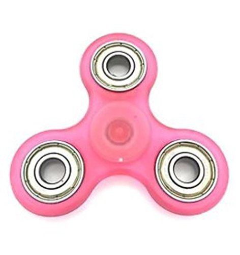 Tri fidget Hand Spinnner,Toy,Stress Reducer Ultra Durable High Speed Bearing Fidget Spinner Finger Toy Perfect For ADD/ADHD/Anxiety/Autism And Stress Relief Adult Children,Office Desk GLOW IN THE DARK(silicone Pink with silver) Tri fidget Hand Spinnner,Toy,Stress Reducer Ultra Durable High Speed Bearing Fidget Spinner Finger Toy Perfect For ADD/ADHD/Anxiety/Autism And Stress Relief Adult Children,Office Desk GLOW IN THE DARK(silicone Pink with silver)