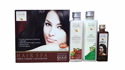3 IN 1 Khadi Mauri Hair Spa Kit- Shampoo+Conditioner+Oil RS.399 (35.00% Off) - Amazon