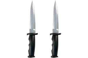 MFUOE 2Pieces Fake Plastic Knife Fake Martial Art Training Practice Knife Fake Dagger Prop for Training Weapons Self Defense