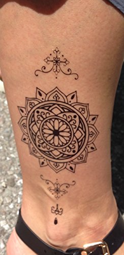 ARM TATTOO MANDALA TATTOO SCHWARZ FAKE TATTOO FLASH TATTOO C006 Wasserdicht - 6