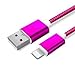 Produktbild Amazing Super Fast 3 m lang 3 m geflochten Daten Lightning Kabel Ladekabel für iPhone 8 x 7 Plus 6 5 SE Air Pink Farbe