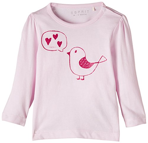 ESPRIT Baby-Girls Bird Long Sleeve T-Shirt, Light Pink, 3-6 Months (Manufacturer Size:68)