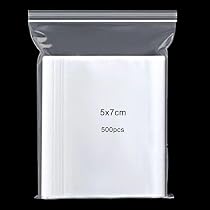 500 Clear Zip Lock Bags With White Block – 5.5 X 8 Inch, Double Zipper, Hang Hole