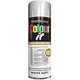SuperGift.com White Matt All Purpose Aerosol Spray Paint 250ml Quick Drying Spray, Fast Dry and Excellent Coverage for Metal, Wood, Plastic and More by Diva Gift