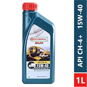 DESHWAL 15W-40 API CH4+ SEMI SYNTHETIC DIESEL CAR ENGINE OIL (1LTR)