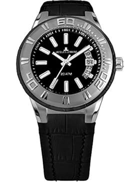 Jacques Lemans Unisex Erwachsene Armbanduhr Multi Zifferblatt Quarz Leder 1-1771A