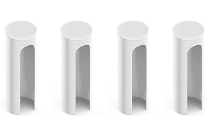 Set med 4 snäpphylsor, plasthylsor, vit med 20 mm diameter