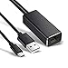 Price comparison product image Bitcircuit Ethernet Adapter for Fire TV Stick,All-New Fire TV (2017), Chromecast Ultra/2/1/Audio, Google Home Mini, Micro USB to RJ45 Ethernet Adapter with USB Power Supply Cable