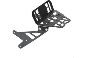 JANICE Z125ma Upper Headlight Luggage Carry Top Rack Compatible with MONKEY 125 2018-2024 DAX 125 ST125 2018-2024 Cargo Racks front Storage Bag plate Black