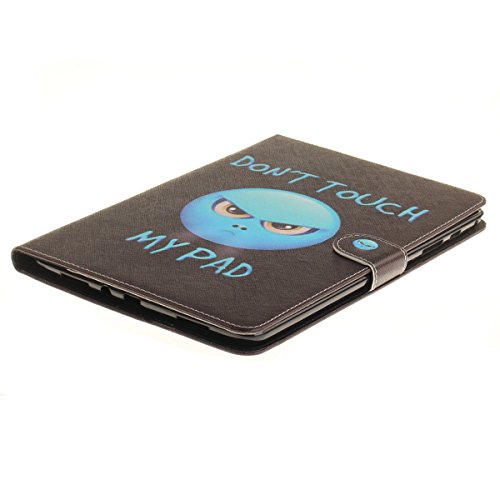 Galaxy Tab A 9.7 Hülle Case,Galaxy Tab A 9.7 Ledertasche,Ukayfe Muster Schutzhülle Leder Tasche für Samsung Galaxy Tab A 9.7 Zoll SM-T550,Malerei Don’t Touch My Pad Verärgertes Gesicht Muster Slim Fit Folio PU leder Flip Cover im Bookstyle Kunstleder Schutzhülle Cover Tasche mit Ständer für Samsung Galaxy Tab A 9.7 Zoll SM-T550 mit 1 x Schwarze Eingabestift (Don’t Touch My Pad) - 3