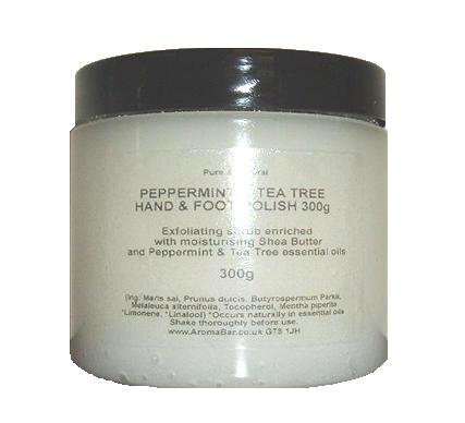 Luxury Dead Sea Salt & Coconut Oil Foot Polish Scrub 300g with Peppermint & Tea Tree Essential Oils