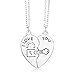 Produktbild Belle Maison Europa und Amerika Legierung Halskette 2 in 1 Ich Liebe Dich Schlüsselschloss Paar Halskette Student Halskette Set Silber
