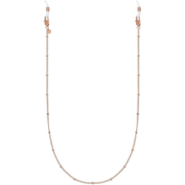 Catenella Per Occhiali Donna - Con Conchiglia E Quadrifoglio, Regolabile, Argento Placcato Oro - Foto 7