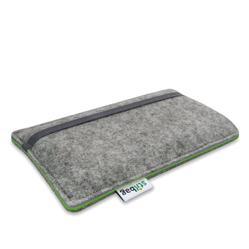 stilbag Filztasche  FINN  f  r Samsung Galaxy S4 i9500 - Farbe  hellgrau gr  n
