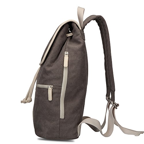 Bwiv Rucksäcke Canvas Unisex Schulrucksack Vintage Schultertasche Daypack Outdoor Backpack Damen Herren Tasche für Retro Reisetaschen Lässige - 4