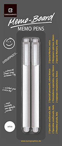 Eurographics MB-STI1001 Memo Board 2-er Set Stift, weiß