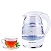 Produktbild Design Glas Wasserkocher Teekocher OVP Neu Günstig Qualität Led Blau Kabellos... … (Weiß)
