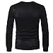 Produktbild Herren Langarm Solide Pullover Sweatshirt Top T Outwear Bluse By Dragon (Schwarz, XL)